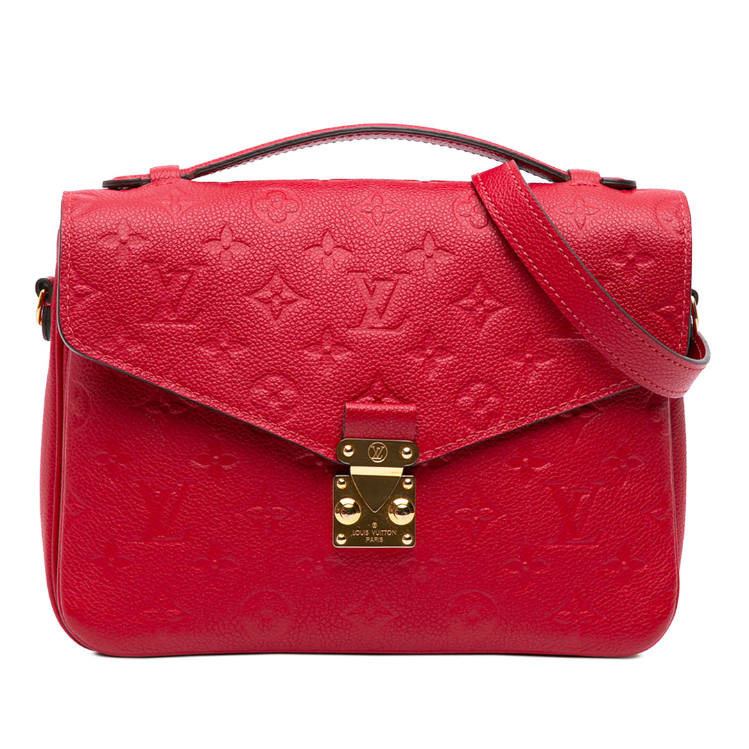 Louis Vuitton Pochette Métis Monogram Empreinte Rouge – vue principale – GABY PARIS