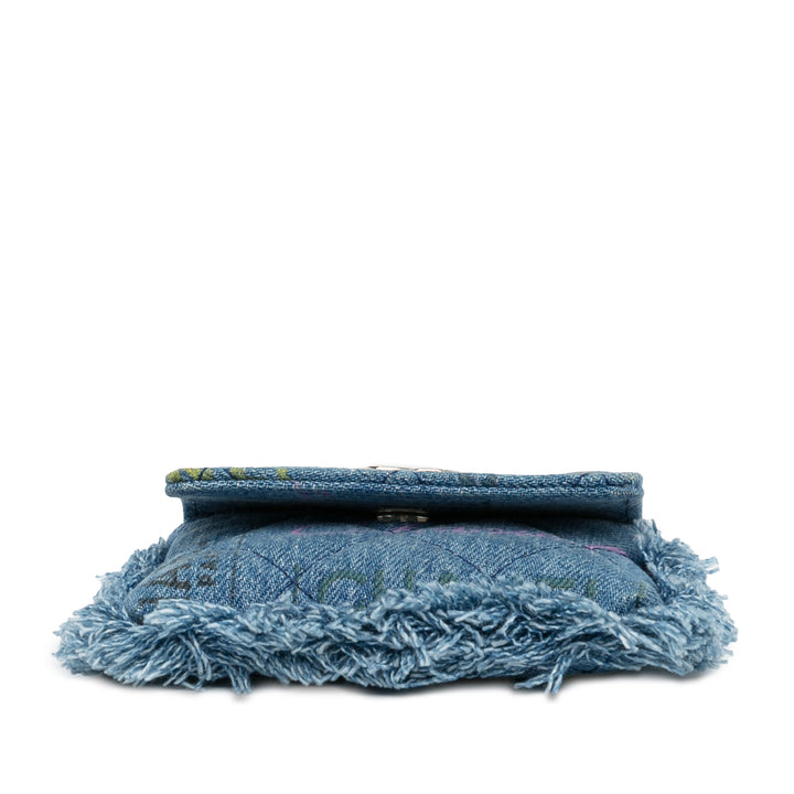 Mini Denim Mood Clutch with Chain Blue - Gaby Paris