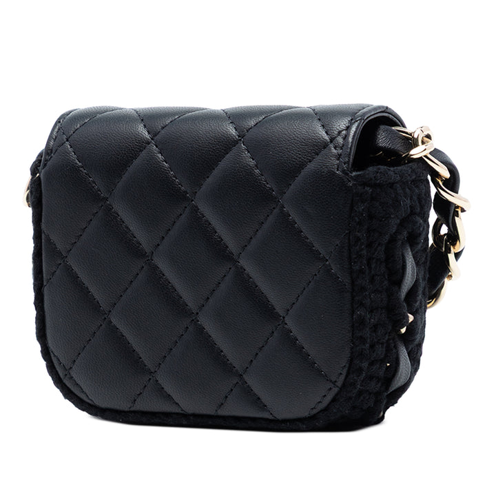 Chanel Mini CC Matelassé Cuir d’agneau Crochet à rabat