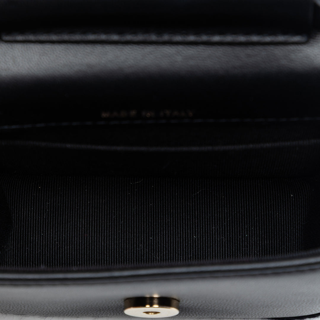 Chanel Mini CC Matelassé Cuir d’agneau Crochet à rabat