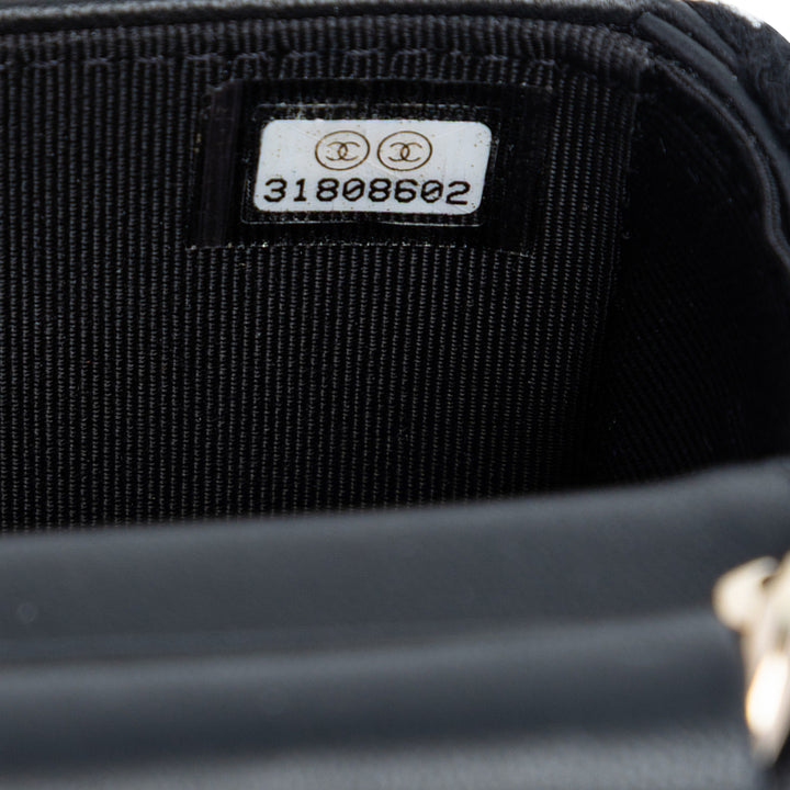 Chanel Mini CC Matelassé Cuir d’agneau Crochet à rabat