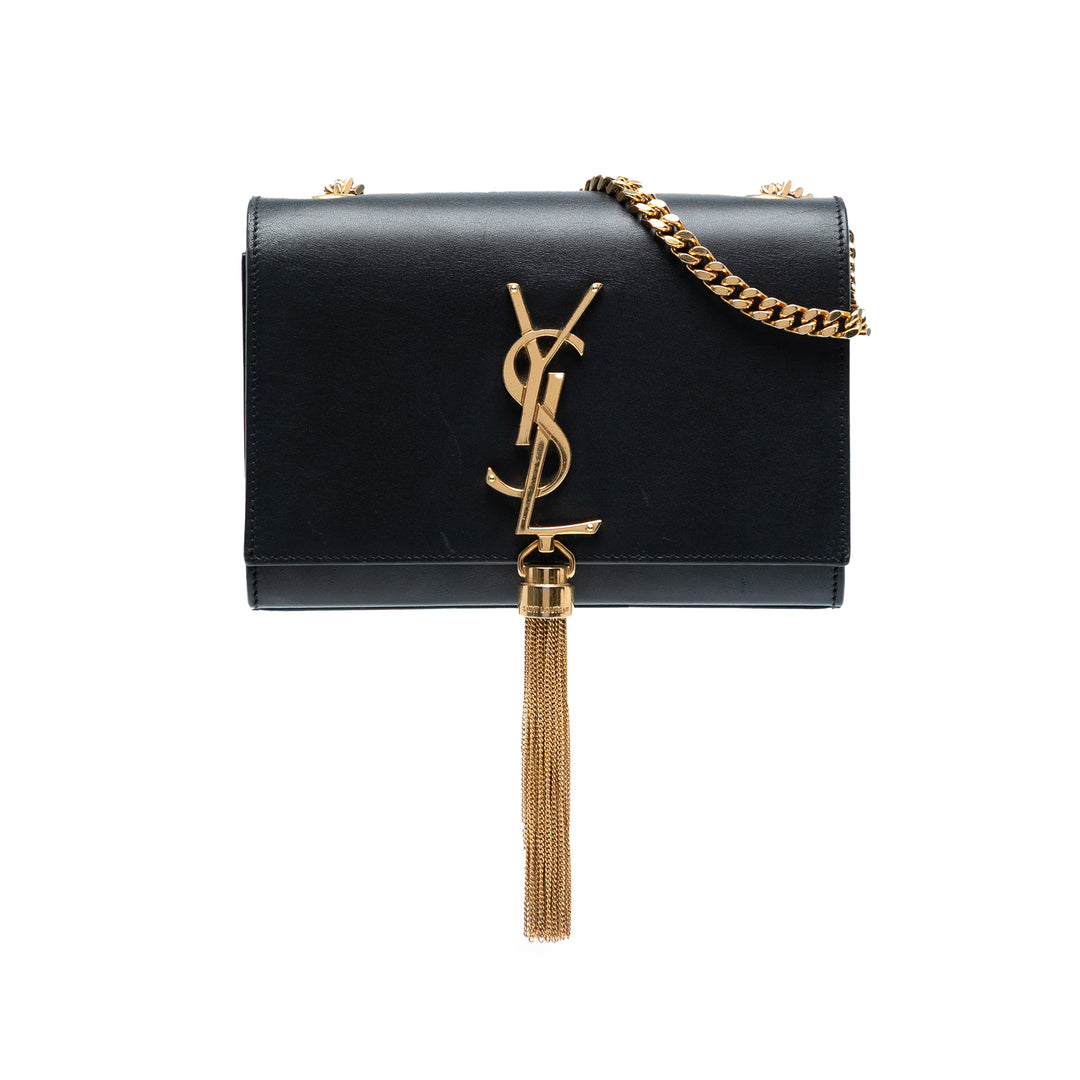 Saint Laurent Small Cuir Monogram Kate Tassel Sac porté croisé Noir – GABY PARIS Authentique