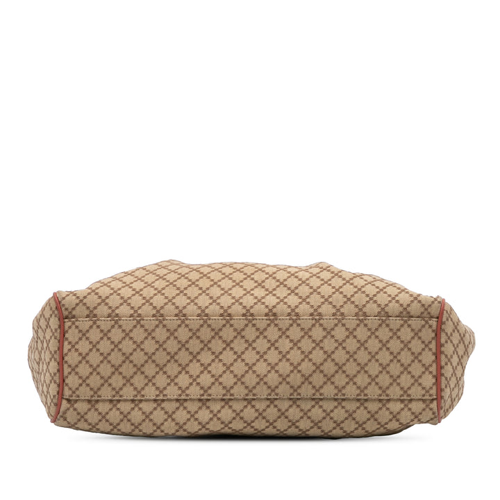Medium Diamante Canvas Sukey Tote Brown - Gaby Paris
