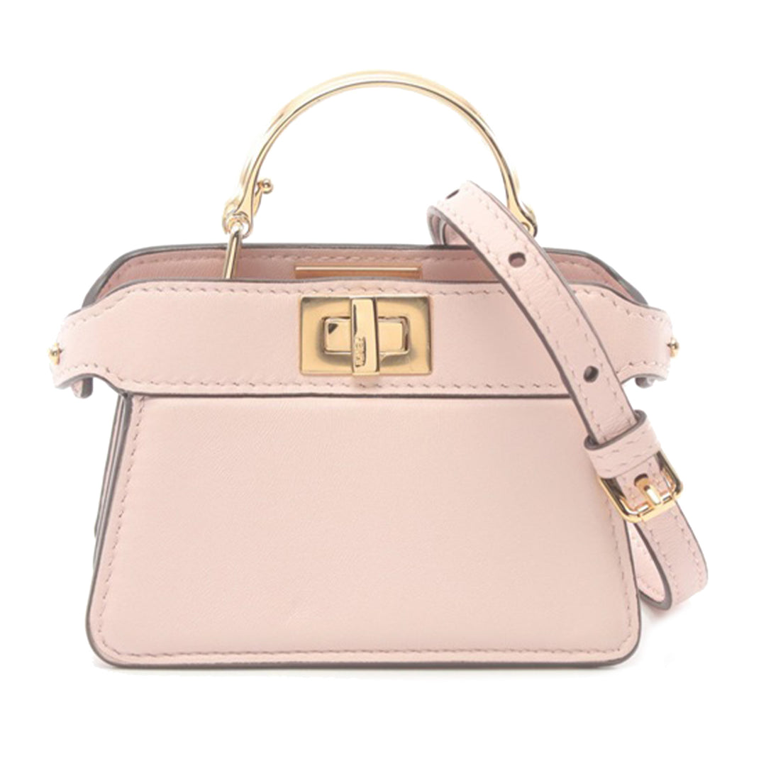 Nano Peekaboo Calfskin ISeeU Maxi Handle Satchel Pink - Gaby Paris