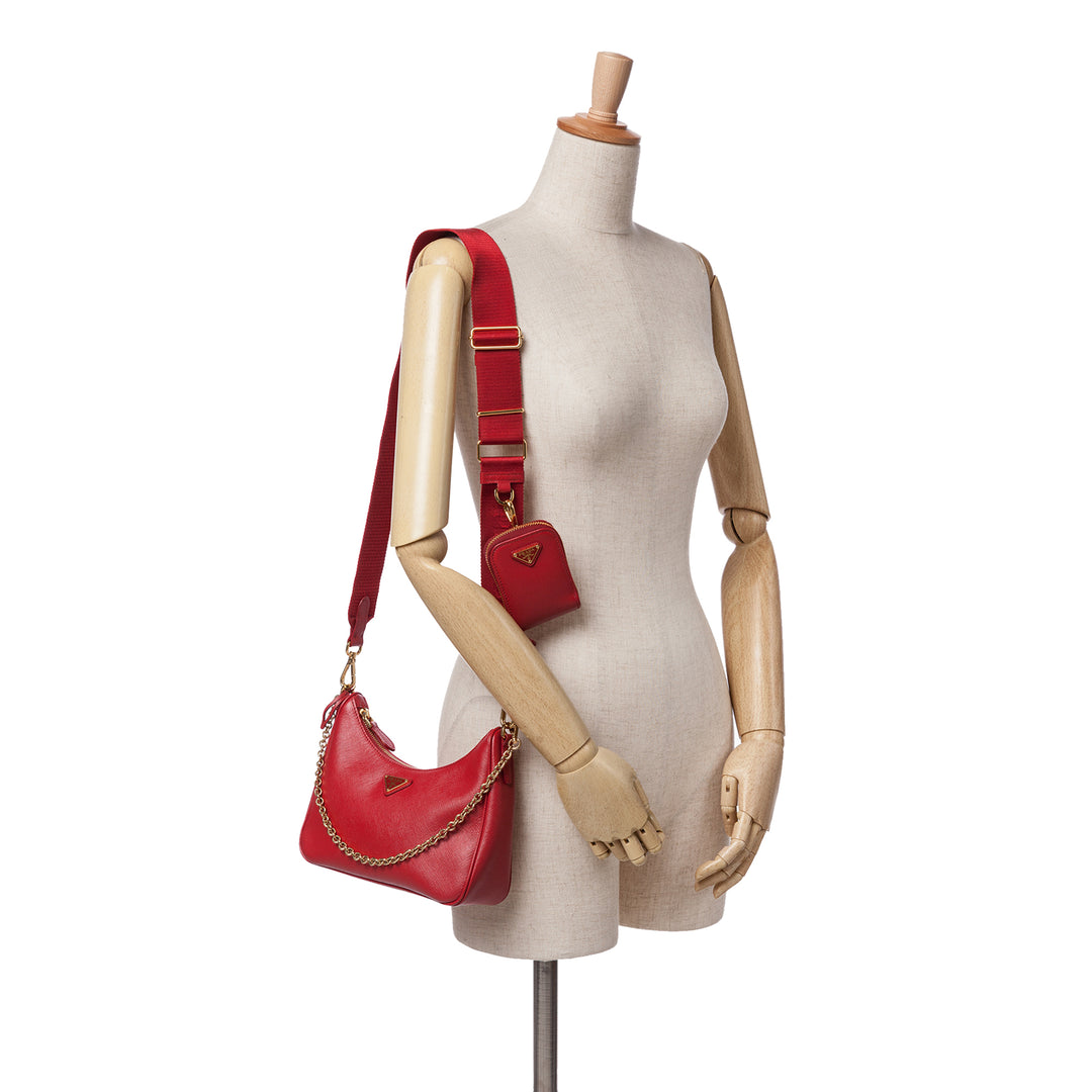 Saffiano Re-Edition 2005 Satchel Red - Gaby Paris
