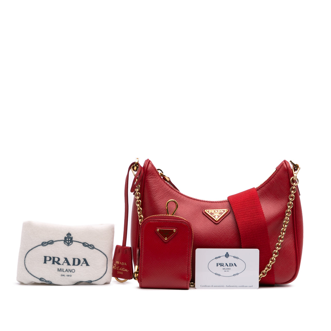 Saffiano Re-Edition 2005 Satchel Red - Gaby Paris