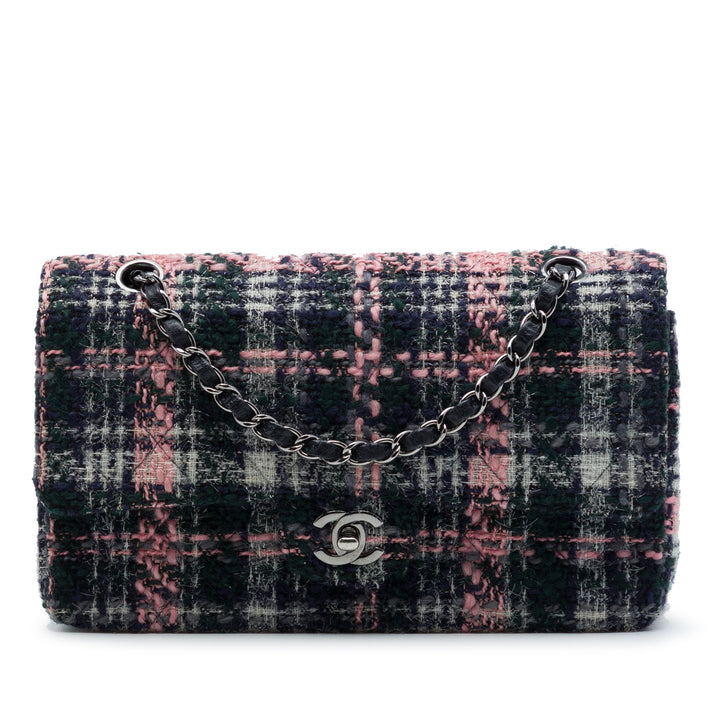 Classic Double rabat Moyen Tweed Vert