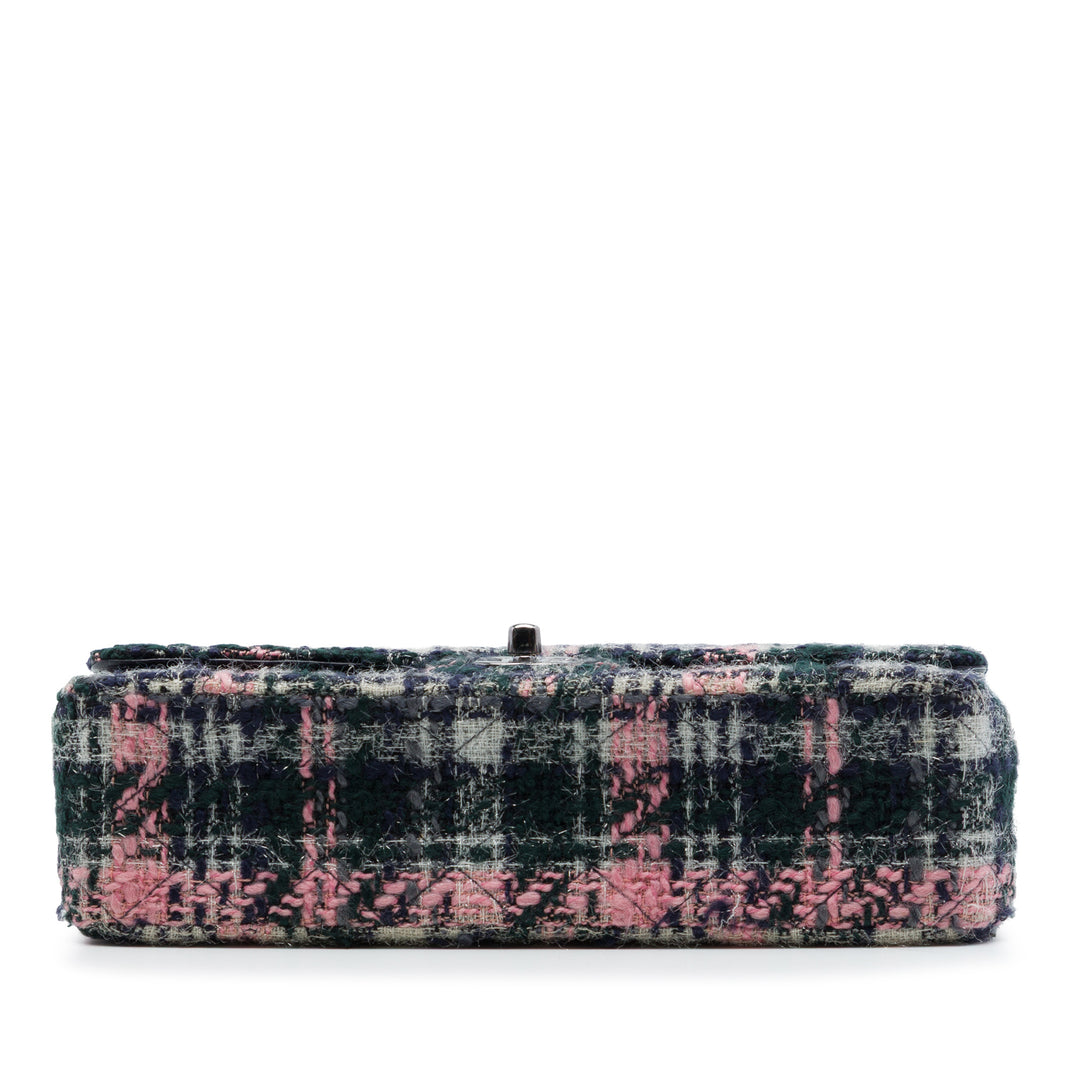 Classic Double rabat Moyen Tweed Vert