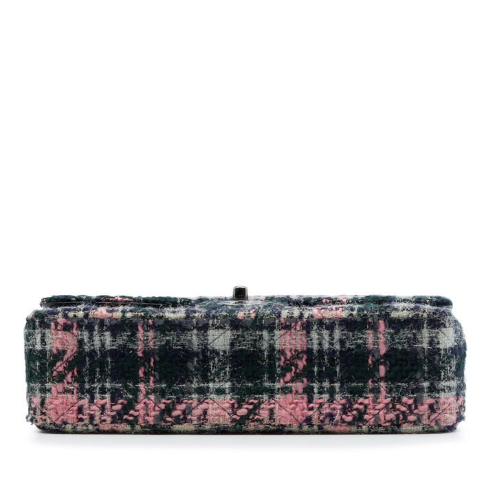 Classic Double rabat Moyen Tweed Vert