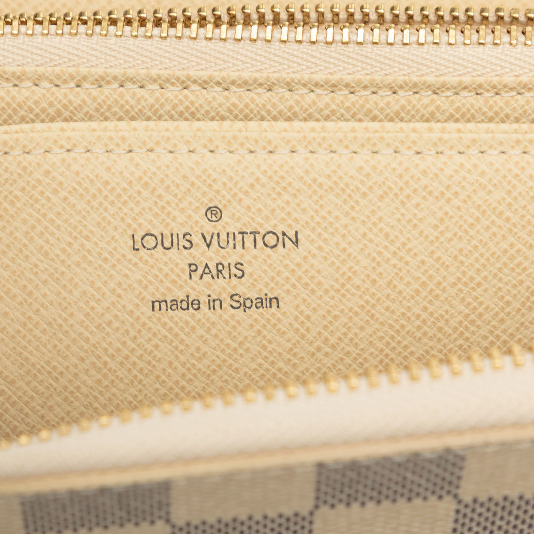 Louis Vuitton Zippy Portefeuille long Toile Damier Azur