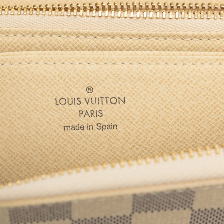 Louis Vuitton Zippy Portefeuille long Toile Damier Azur