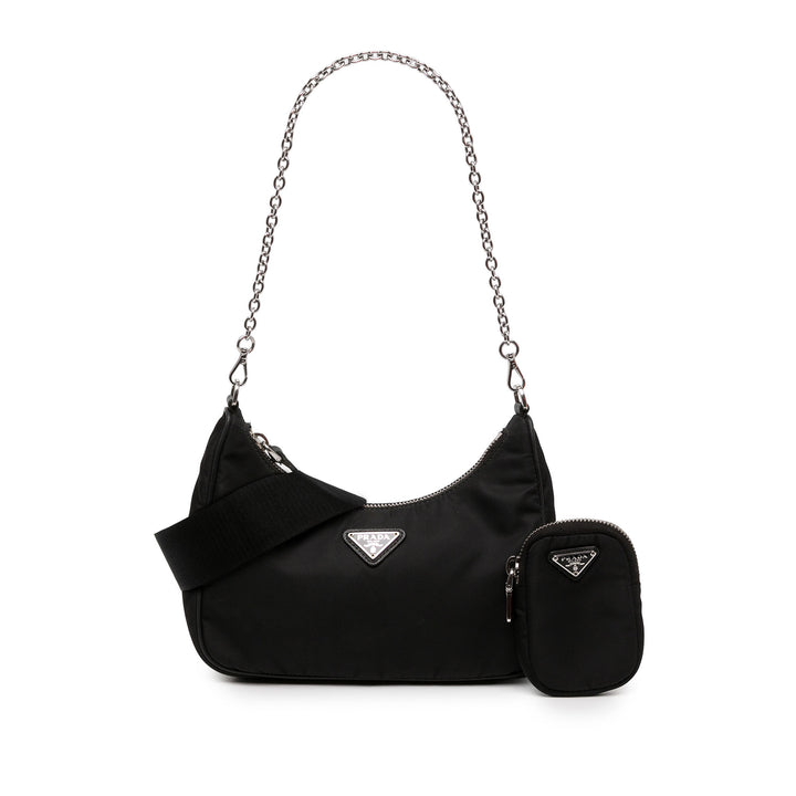 Prada à finitions Re Edition 2005 Sac Mini Saffiano Noir – vue 6 – GABY PARIS