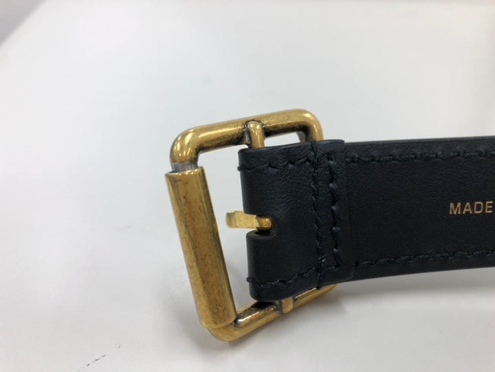 Dior Cuir et Toile brodé Logo Belt