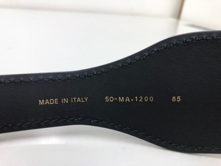 Dior Cuir et Toile brodé Logo Belt