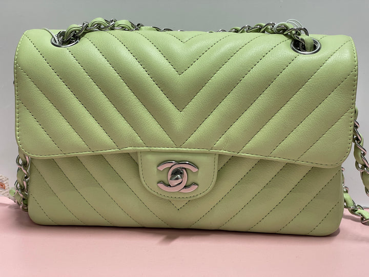 Chanel Small Classic Chevron Cuir d’agneau Double rabat
