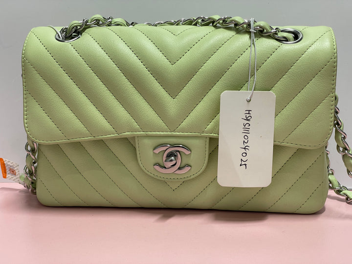 Chanel Small Classic Chevron Cuir d’agneau Double rabat