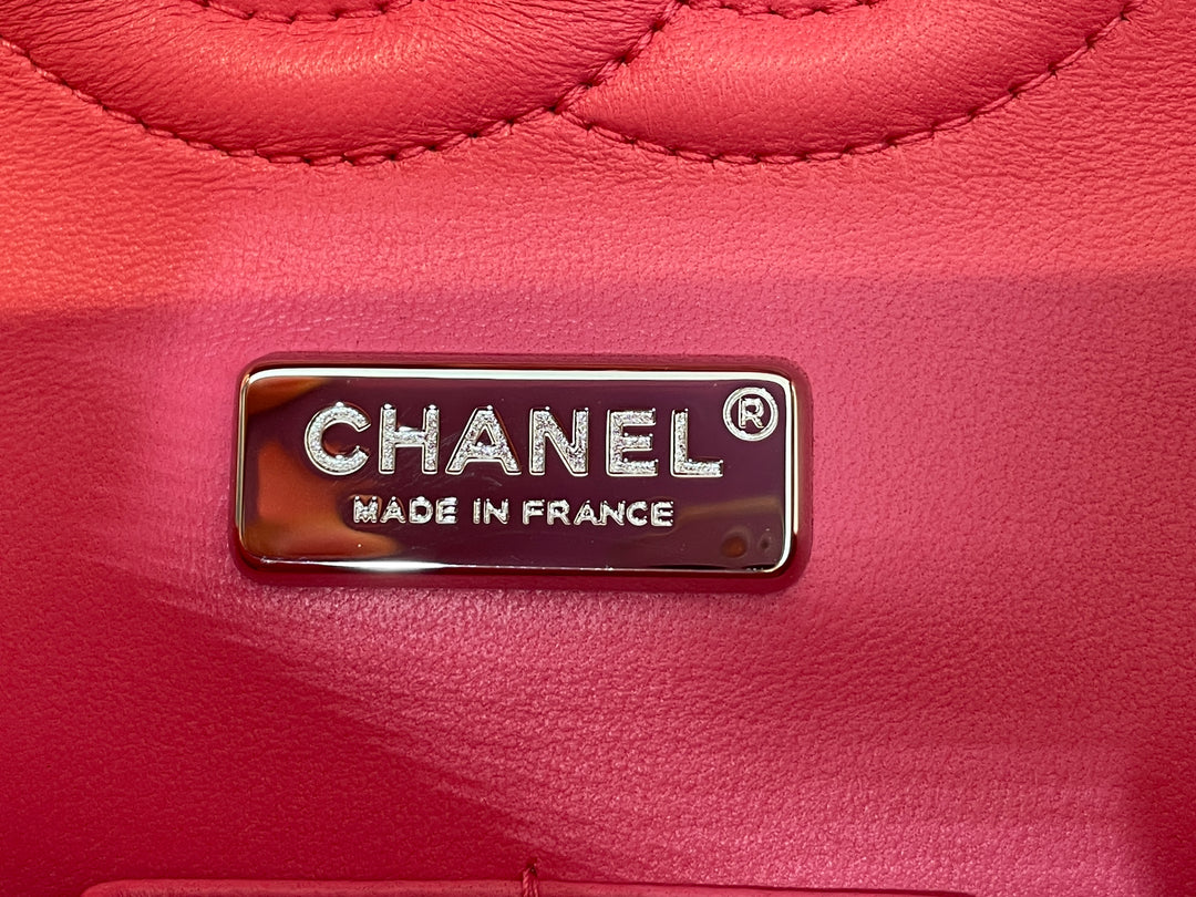 Chanel Medium Classic Tweed Beaded Flower Double rabat