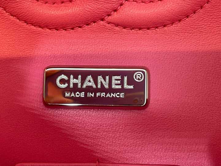 Chanel Medium Classic Tweed Beaded Flower Double rabat