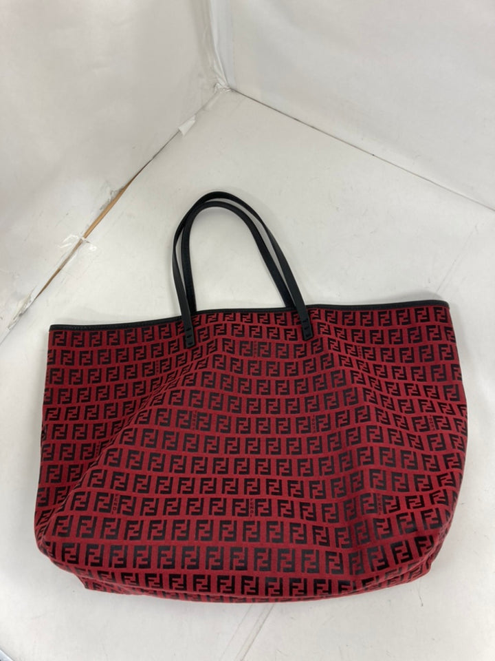 Fendi Medium Zucchino Toile Roll Cabas