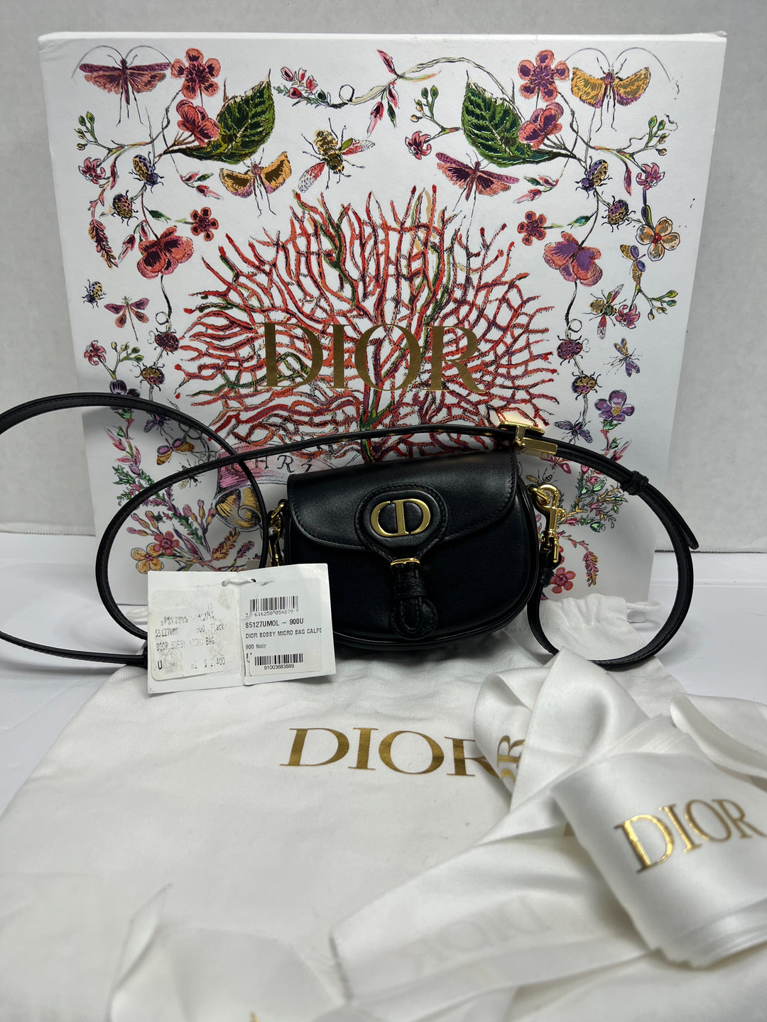 Dior Micro Cuir de veau Bobby Sac porté croisé