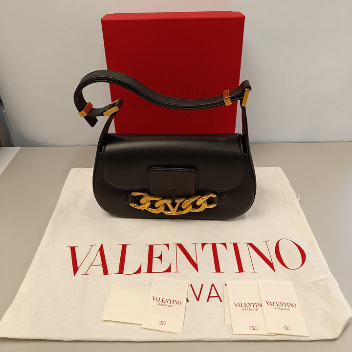 Valentino Medium Cuir Vlogo Chain Sac bandoulière