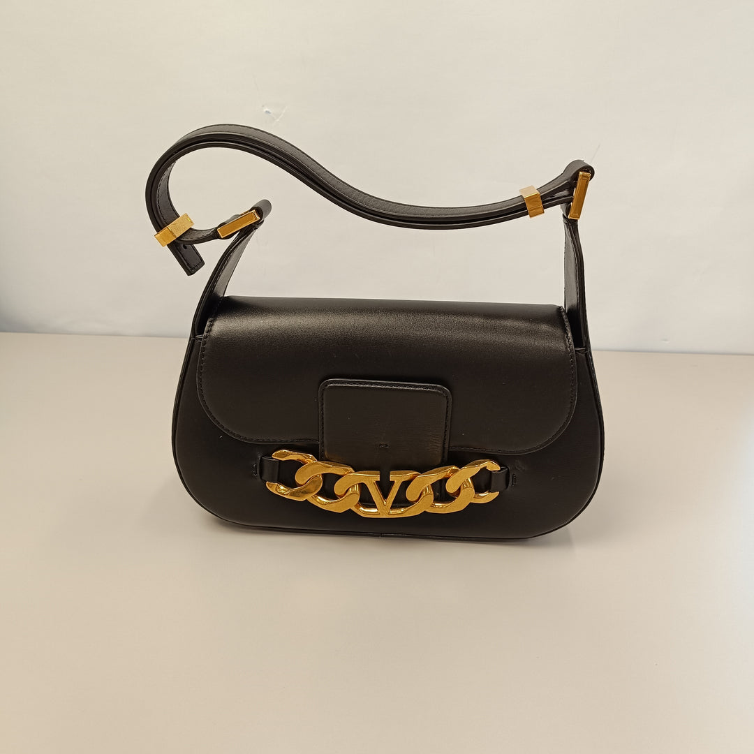 Valentino Medium Cuir Vlogo Chain Sac bandoulière