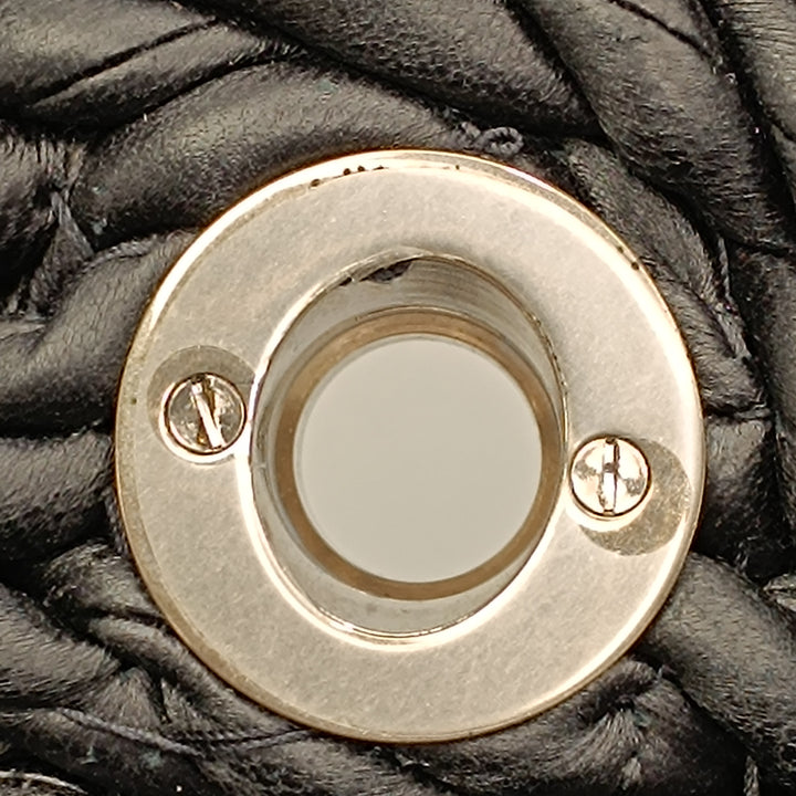 Bottega Veneta Cuir d’agneau Torchon Classic Pomponed Twisted Sac porté croisé