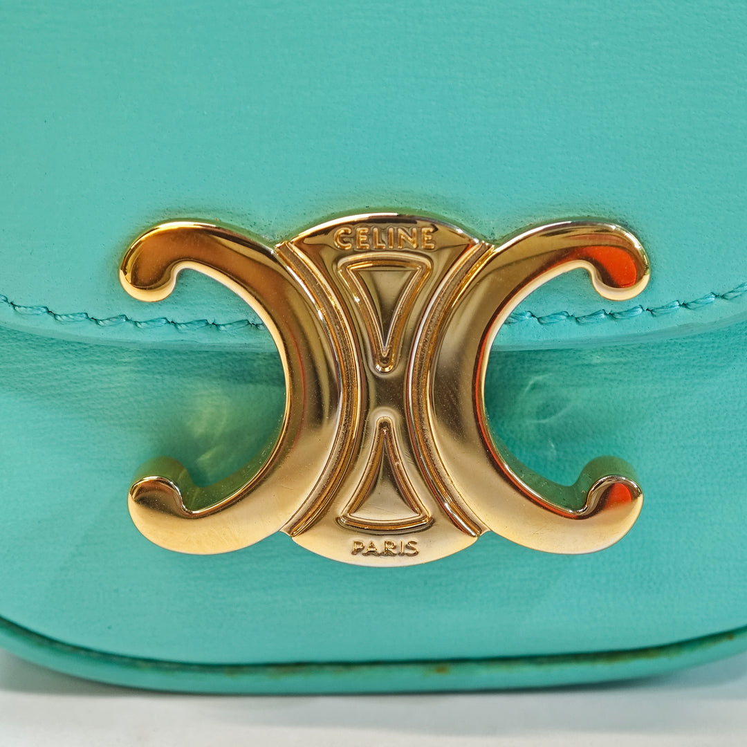 Celine Cuir Triomphe AirPods Étui with Strap
