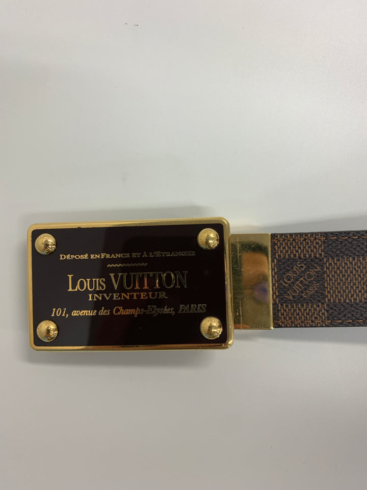 Louis Vuitton Damier Ebene Inventeur Reversible Belt