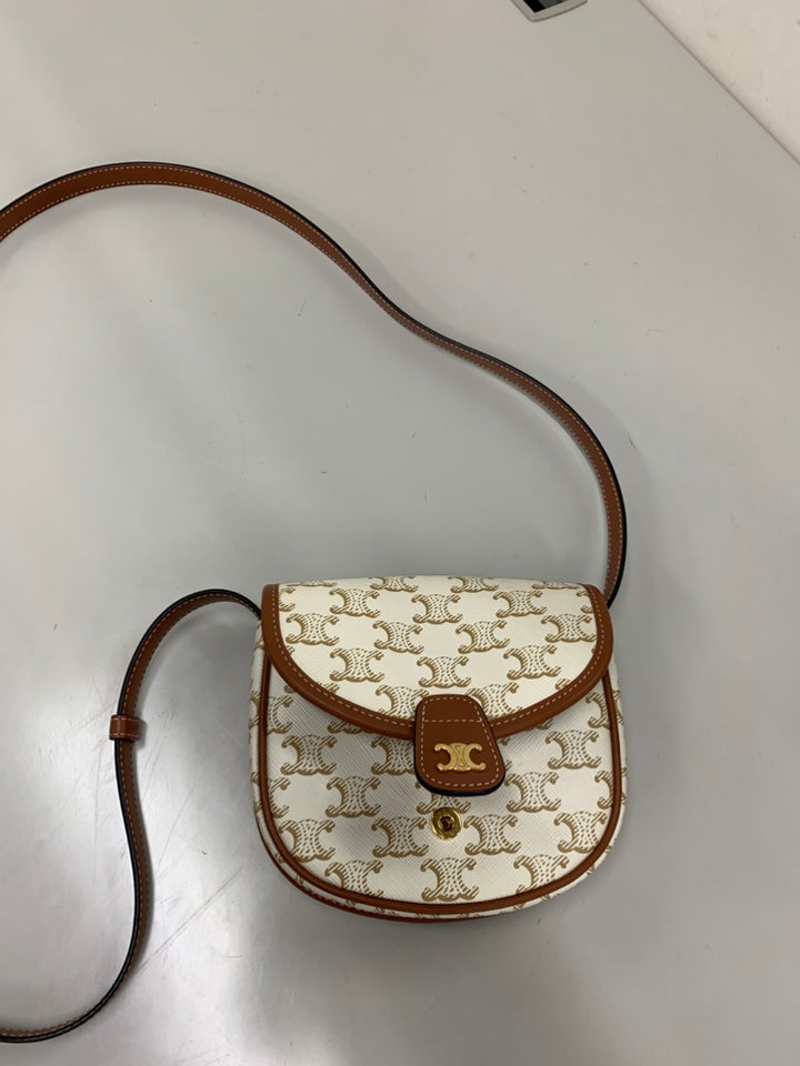 Celine Mini Triomphe Coated Toile Besace Sac porté croisé