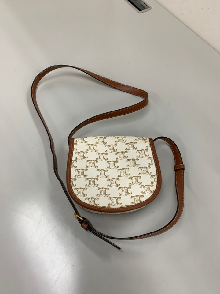 Celine Mini Triomphe Coated Toile Besace Sac porté croisé