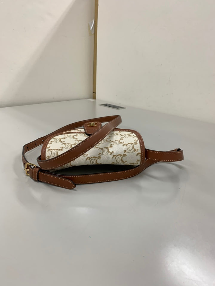 Celine Mini Triomphe Coated Toile Besace Sac porté croisé
