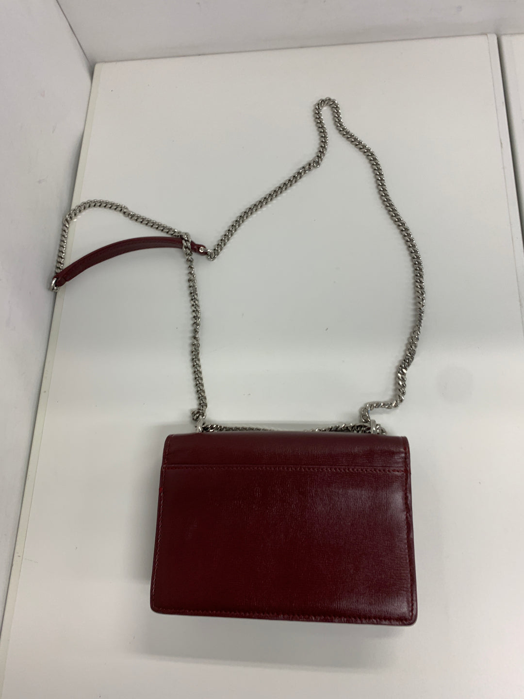 Saint Laurent Mini Cuir de veau Monogram Sunset Wallet on Chain