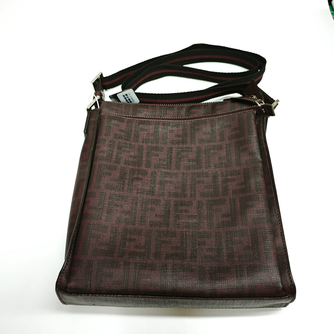 Fendi Zucca Coated Toile Sac porté croisé