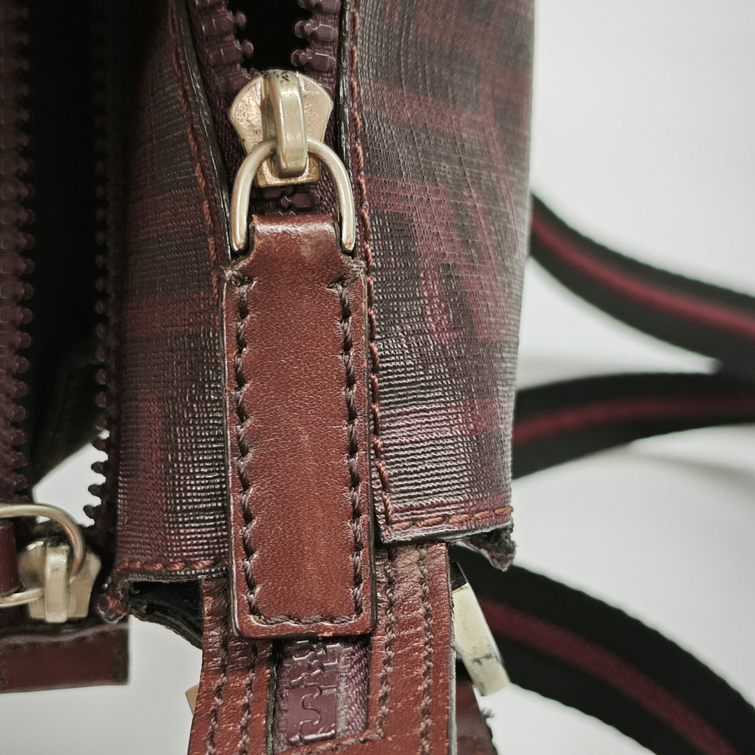 Fendi Zucca Coated Toile Sac porté croisé