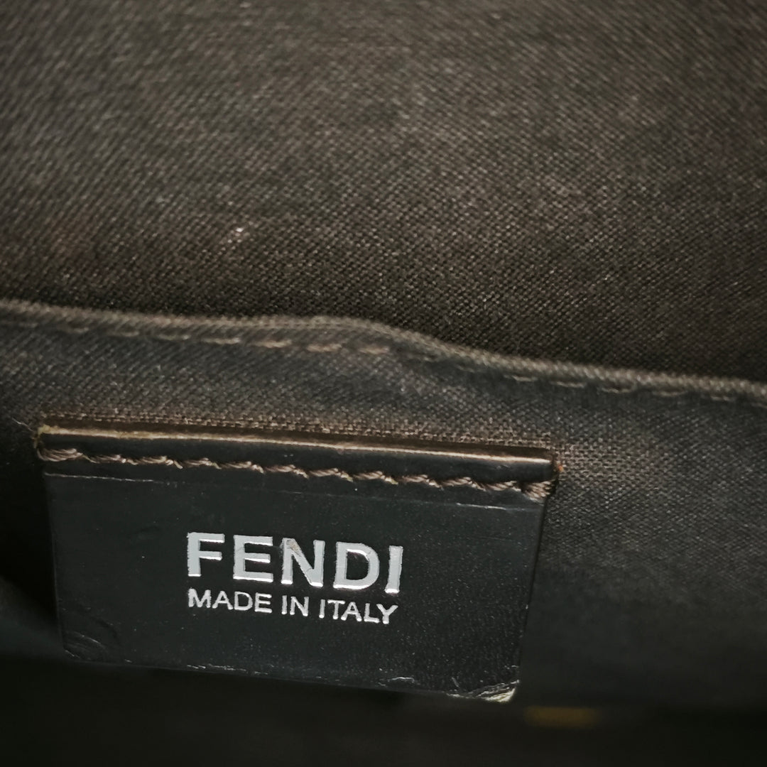 Fendi Zucca Coated Toile Sac porté croisé
