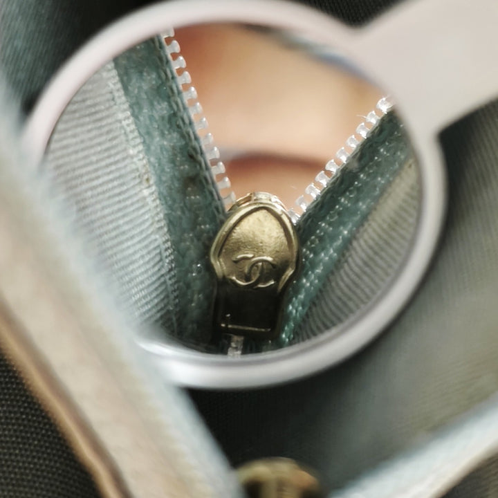 Chanel Paris Cuba Square Matelassé Caviar Thread Around Wallet on Chain