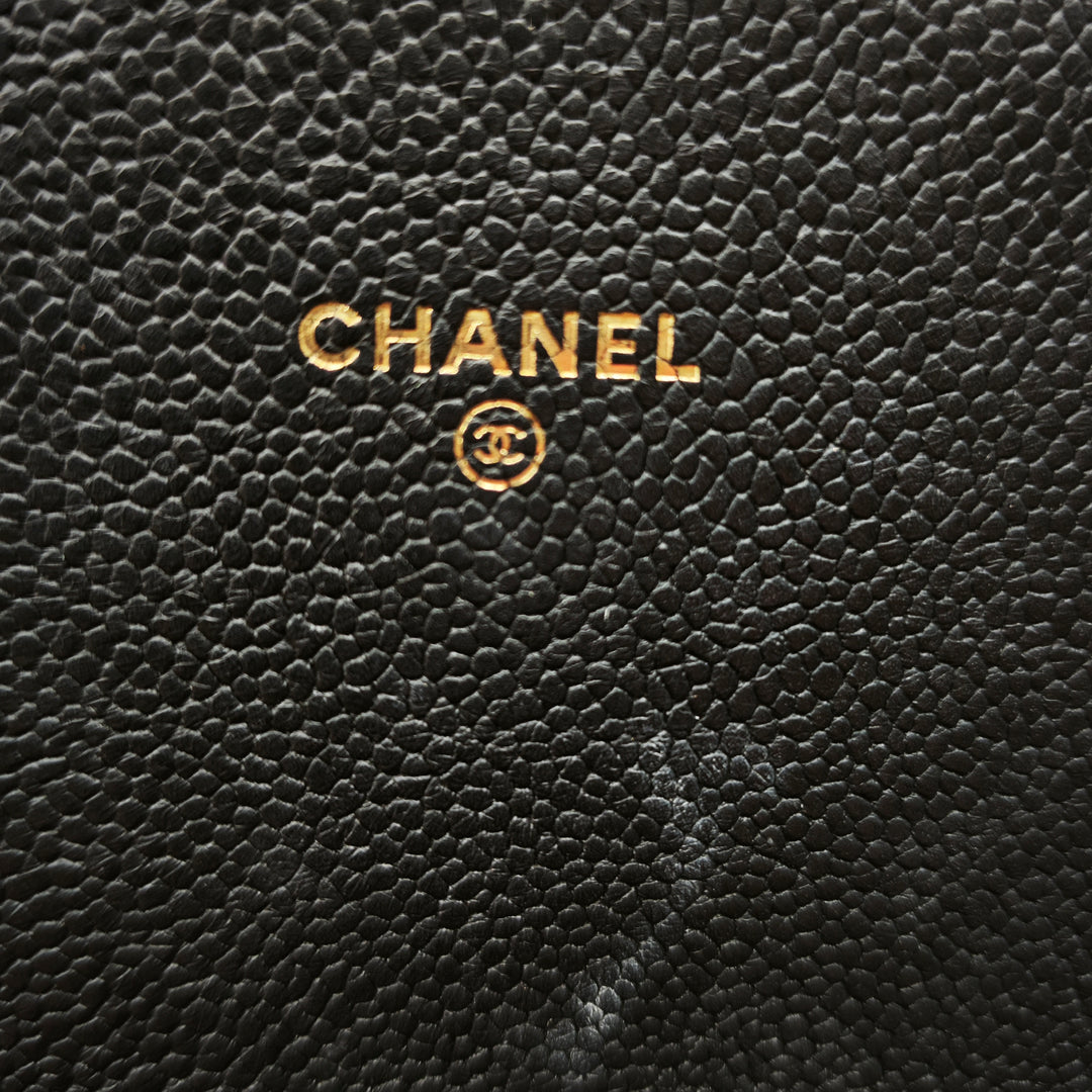 Chanel Paris Cuba Square Matelassé Caviar Thread Around Wallet on Chain