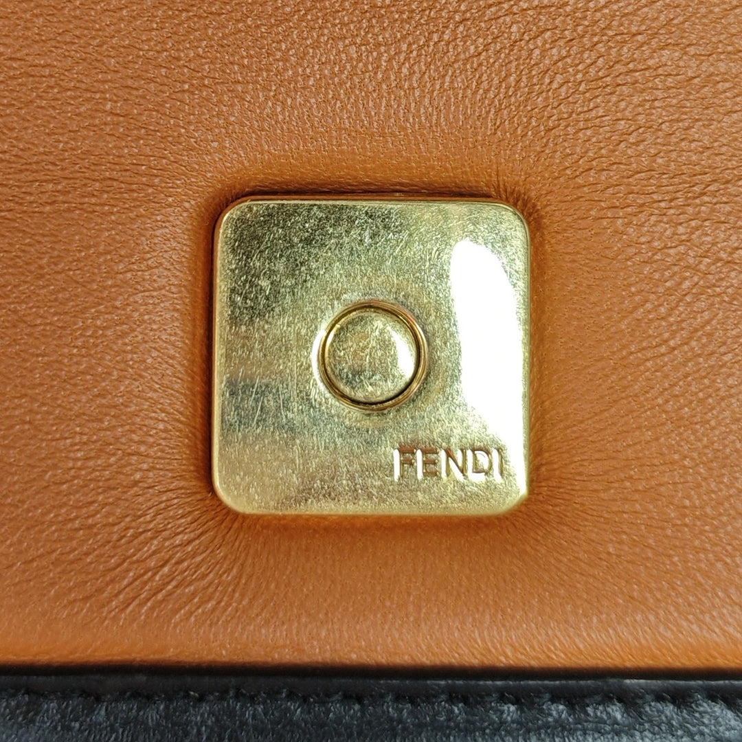 Fendi Mini Bicolor Nappa Apolo Sac à chaîneuette Sac bandoulière