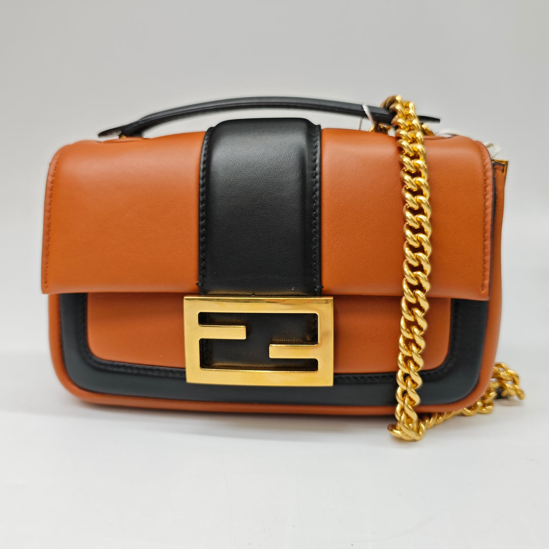 Fendi Mini Bicolor Nappa Apolo Sac à chaîneuette Sac bandoulière