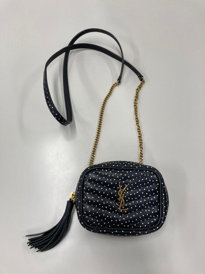 Saint Laurent Baby Matelassé Chevron Cuir de veau Monogram Polka Dot Lou Sac caméra