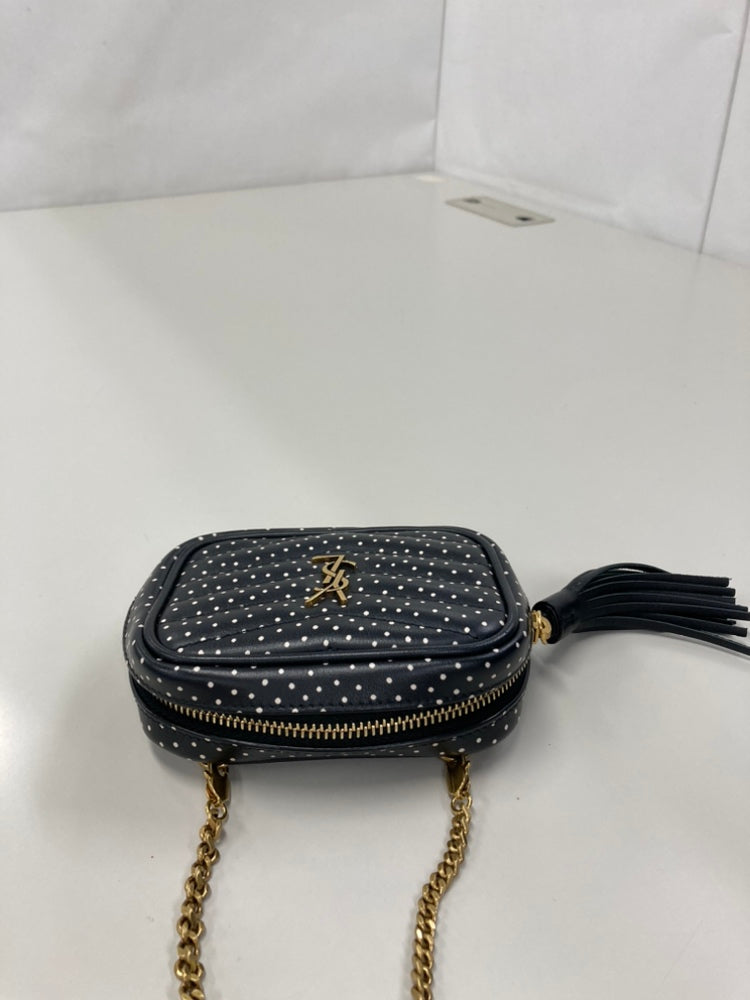Saint Laurent Baby Matelassé Chevron Cuir de veau Monogram Polka Dot Lou Sac caméra