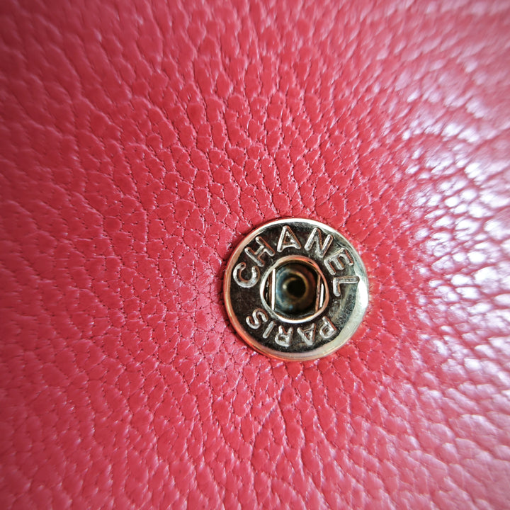 Chanel CC Diagonal Matelassé Cuir de chèvre Wallet on Chain