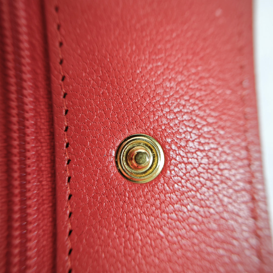 Chanel CC Diagonal Matelassé Cuir de chèvre Wallet on Chain