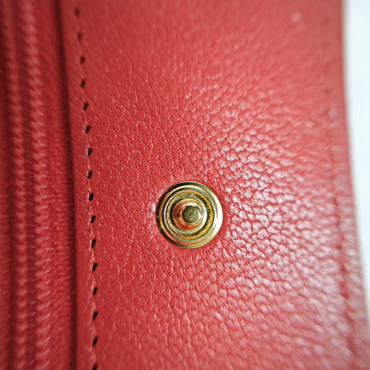 Chanel CC Diagonal Matelassé Cuir de chèvre Wallet on Chain