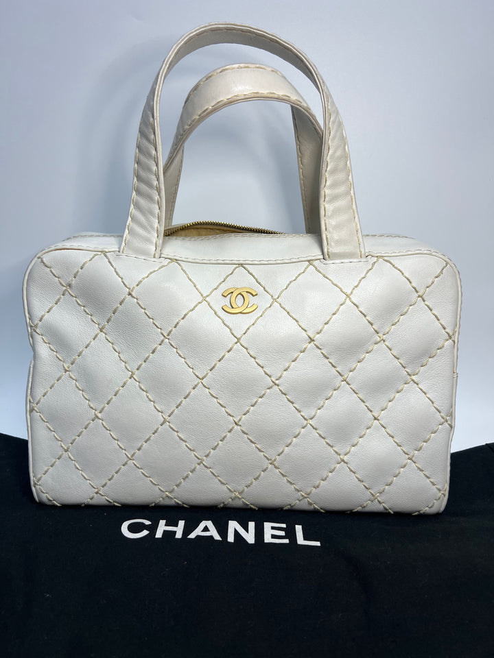 Chanel CC Cuir d’agneau Wild Stitch Sac à main
