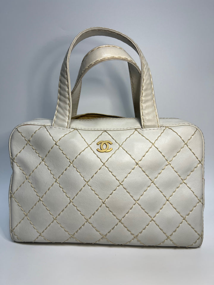 Chanel CC Cuir d’agneau Wild Stitch Sac à main