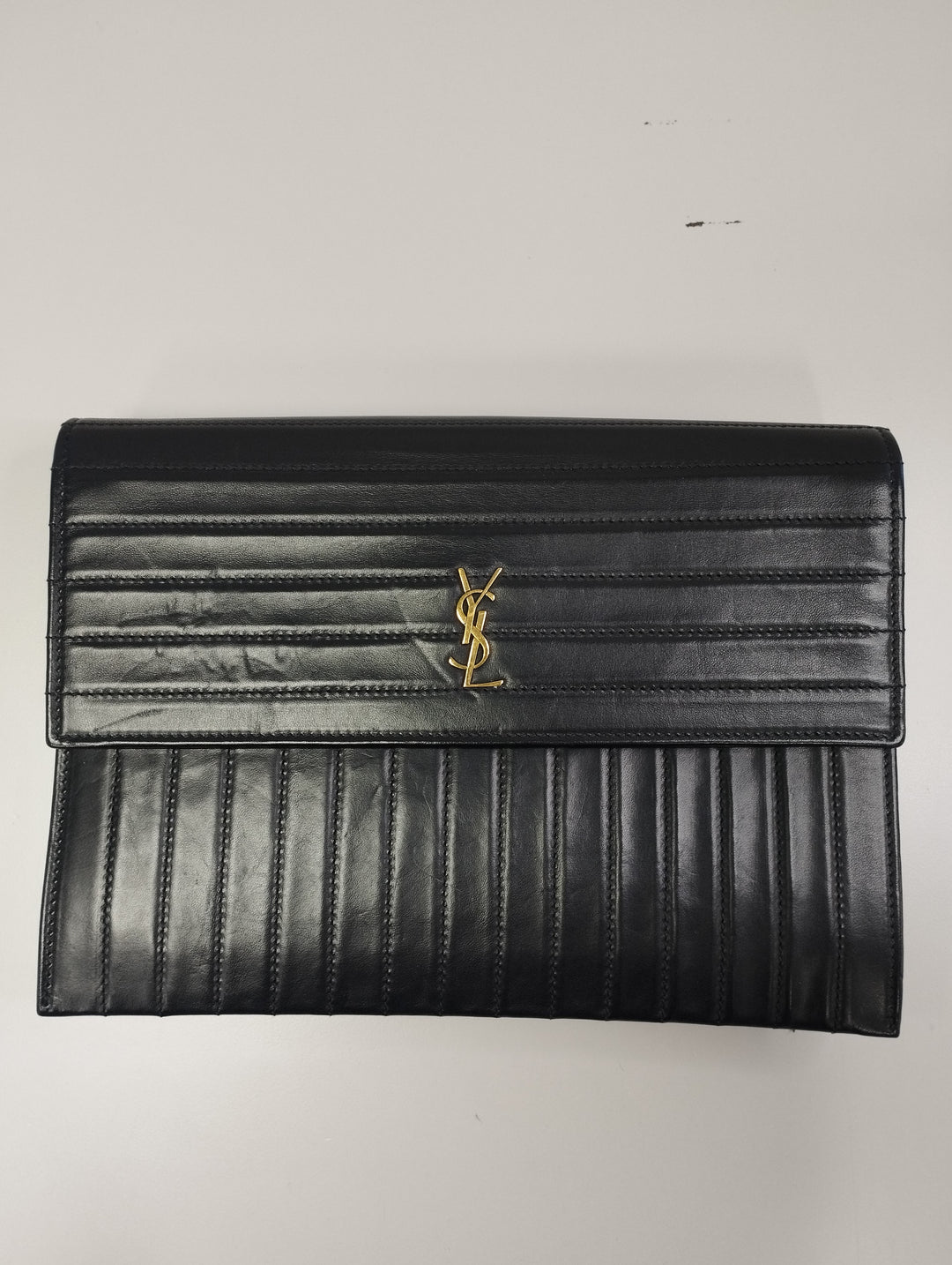 Saint Laurent Quilted Calfskin Victoire Chain Crossbody Bag