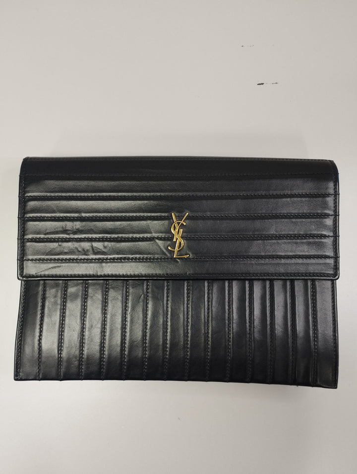Saint Laurent Quilted Calfskin Victoire Chain Crossbody Bag