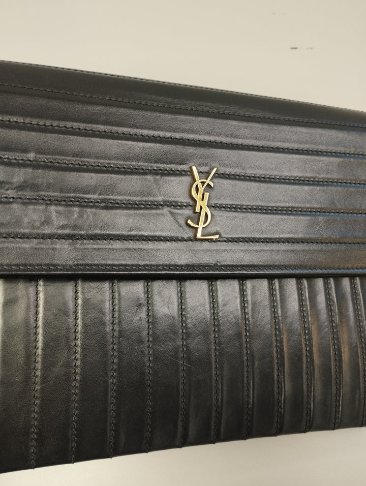 Saint Laurent Quilted Calfskin Victoire Chain Crossbody Bag